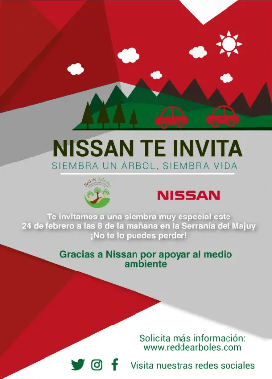 NISSAN y La Fundación Red de Árboles apoyando al medio ambiente