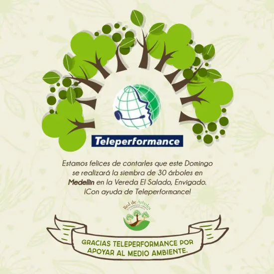 Teleperformance siembra árboles nativos en la vereda El Salado